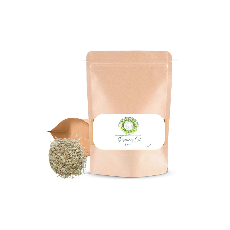 Rosemary Cut - 100g | Premium quality, all-natural & vegan | Rich, spicy flavor perfect for seasoning meats, sauces, vegetables, stews, marinades, etc. Packed in a reclosable bag