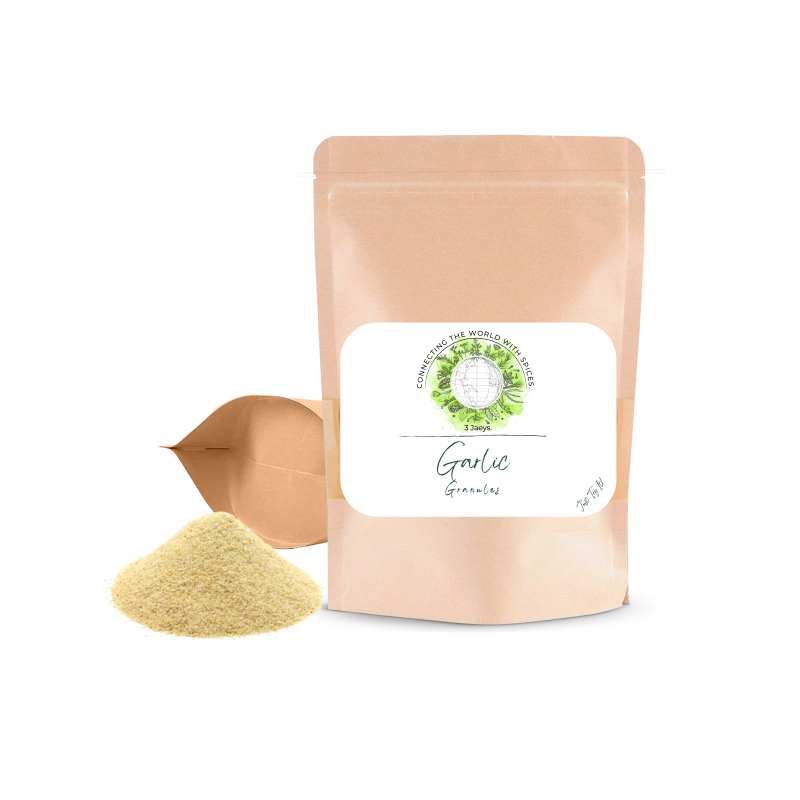 Garlic Granules – 100g | Premium quality from certified organic farming | 100% natural & vegan | Ideal for sauces, dressings, Asian dishes & more