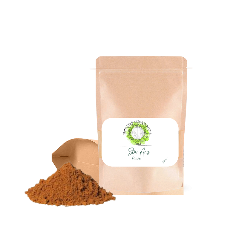 Star Anis&nbsp; Powder- 100g | Premium quality, all-natural &amp; vegan | Rich, spicy flavor perfect for seasoning meats, sauces, vegetables, stews, marinades, etc.