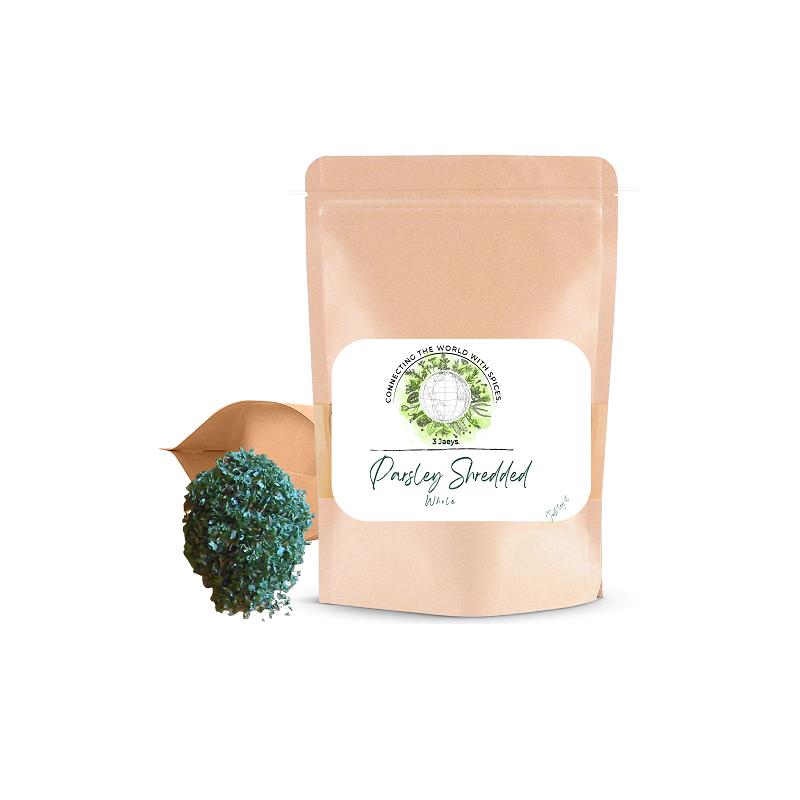 Parsley Shredded - 100g | Premium quality, all-natural &amp; vegan | Rich, spicy flavor perfect for seasoning meats, sauces, vegetables, stews, marinades, etc.