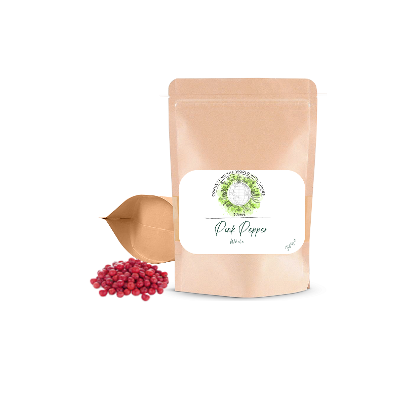 Pink Pepper - 100g | Premium quality, all-natural &amp; vegan | Rich, spicy flavor perfect for seasoning meats, sauces, vegetables, stews, marinades, etc.