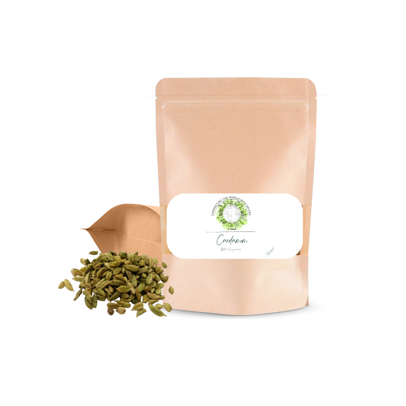Whole Green Cardamom - 100g | Premium quality, all-natural & vegan | Ideal for curries, chai tea, rice dishes & baked goods - Aromatic & exotic
