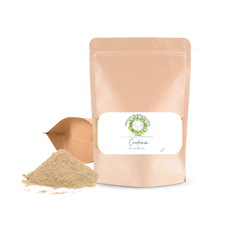 Cardamom Green Powder - 100g | Premium quality, all-natural &amp; vegan | Ideal for curries, chai tea, rice dishes &amp; baked goods - Aromatic & exotic