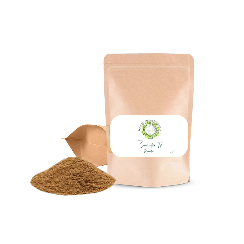 Coriander Top Powder- 100g | Premium quality, all-natural &amp; vegan | Rich, spicy flavor perfect for seasoning meats, sauces, vegetables, stews, marinades, etc. Whether you're preparing Caribbean, Middle Eastern, or European cuisine, our Coriander Top Powder brings freshness and provides a pleasant savory taste to your recipes. Elevate your cooking with this premium spice!|

Coriander Top Powder- 100g |