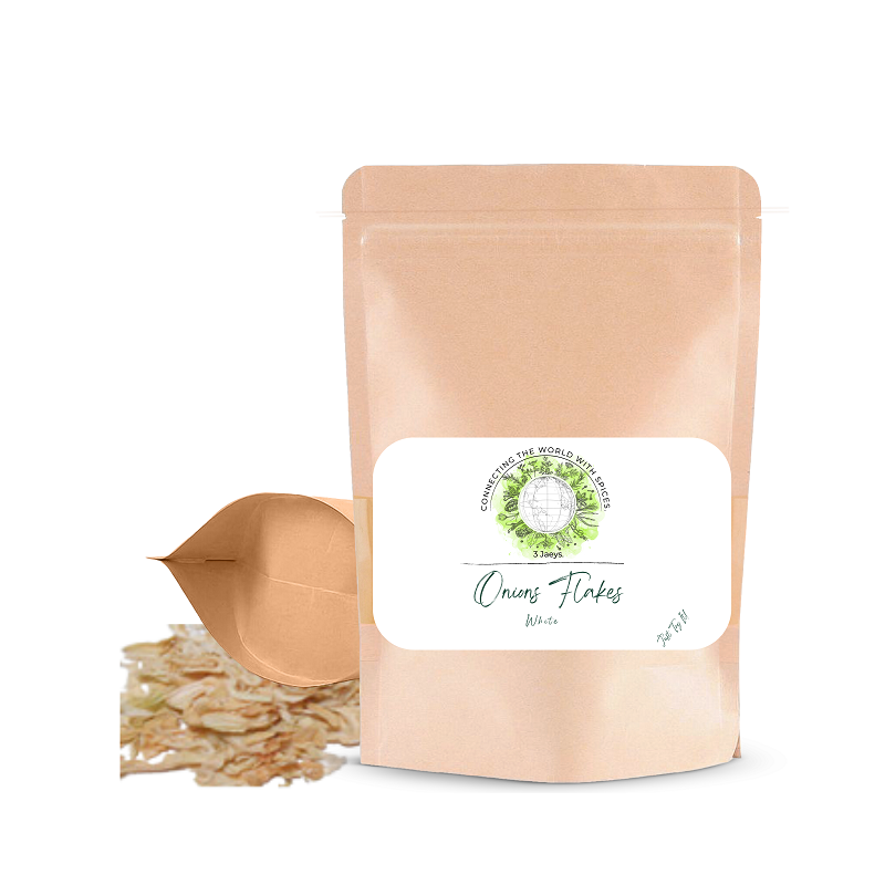 Onion Flakes White- 100g | Premium quality, all-natural &amp; vegan | Rich, spicy flavor perfect for seasoning meats, sauces, vegetables, stews, marinades, etc. Whether you're preparing Caribbean, Middle Eastern, or European cuisine, our Onion Flakes White brings freshness and provides a pleasant savory taste to your recipes. Elevate your cooking with this premium spice!|

Onion Flakes White- 100g |