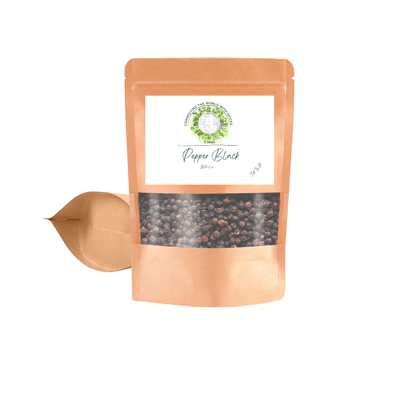 Pepper Black Whole- 100g | Premium quality, all-natural &amp; vegan | whole black peppercorns for fresh grinding. Rich, spicy flavor perfect for seasoning meats, sauces, salads, stews, marinades, desserts. Whether you're preparing Caribbean, Middle Eastern, or European cuisine, our Black Pepper Whole brings authentic, bold flavor to your kitchen.|

Pepper Black Whole- 100g