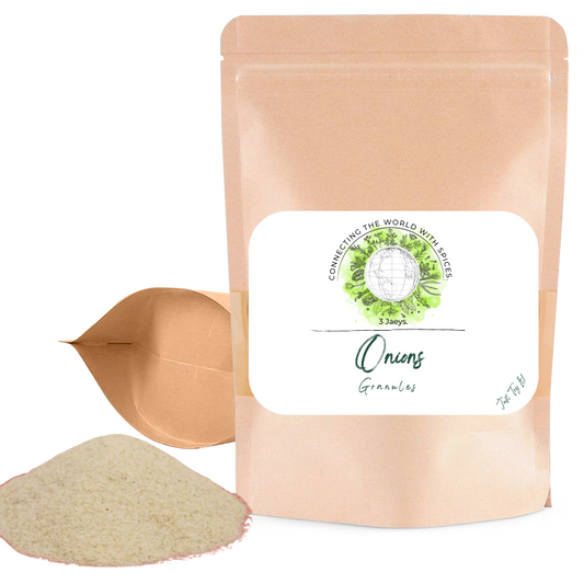 Onions Granules- 100g | Premium quality, all-natural and vegan | Ideal for curries, chai tea, rice dishes and baked goods, soup and stew - Aromatic and exotic