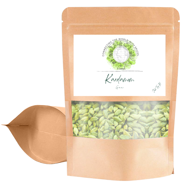 Whole Green Cardamom - 100g | Premium quality, all-natural & vegan | Ideal for curries, chai tea, rice dishes & baked goods - Aromatic & exotic
