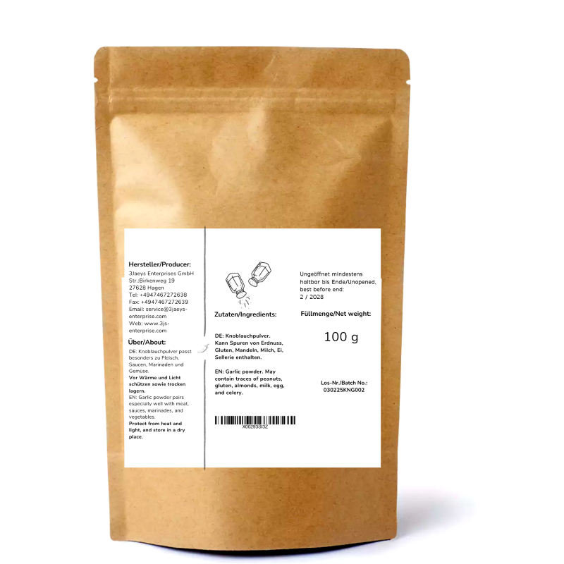 Premium Garlic Powder 1a-100g/Bag (Minimum Order 5 Bags)