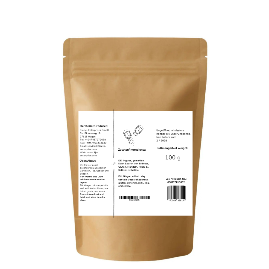 Premium Ginger Powder 1a (Minimum Order 5 Bags)
