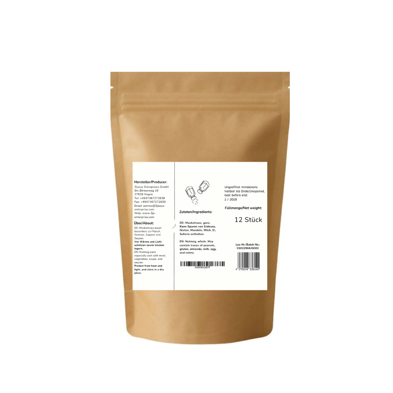 Premium Nutmeg Whole (Minimum Order 5 Bags)