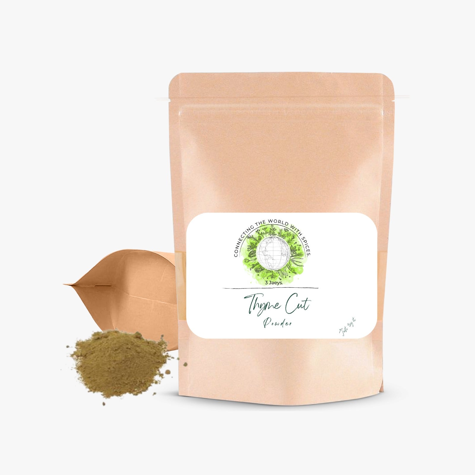 Thyme Powder - 100g | Premium quality, all-natural &amp; vegan | Rich, spicy flavor perfect for seasoning meats, sauces, vegetables, stews, marinades, etc. Packed in a reclosable bag